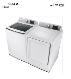 Samsung 5.2 Cu.Ft. Front Load Washer with Self Clean+ and 7.5 Cu.Ft. Electric Dryer with Energy Star