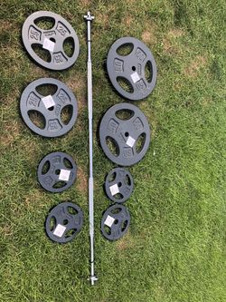 Barbell with weights total of 190lbs