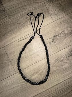 Braided Paracord Lunch Box Strap Black and Gray