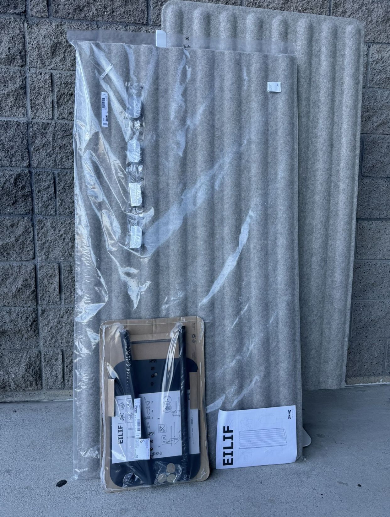 IKEA EILIF Screen/ freestanding / divider in gray, 31 1/2x59 "