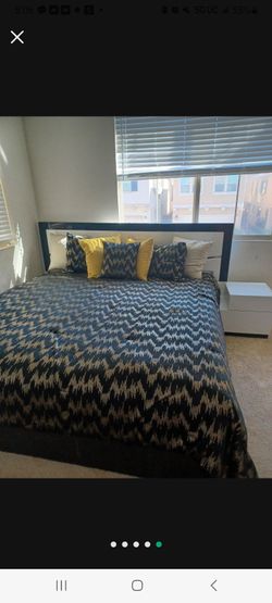 black and white bedroom