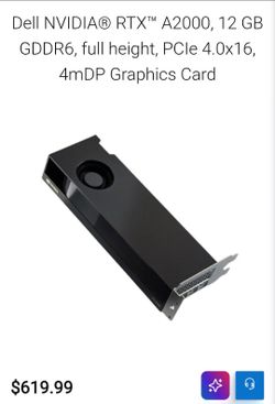 Dell NVIDIA® RTX A2000 12GB GDDR6 Profesional Graphics Card