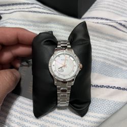 Bulova Women's Crystal Quartz Gemmed Silver Stainless Steel Watch 30 MM