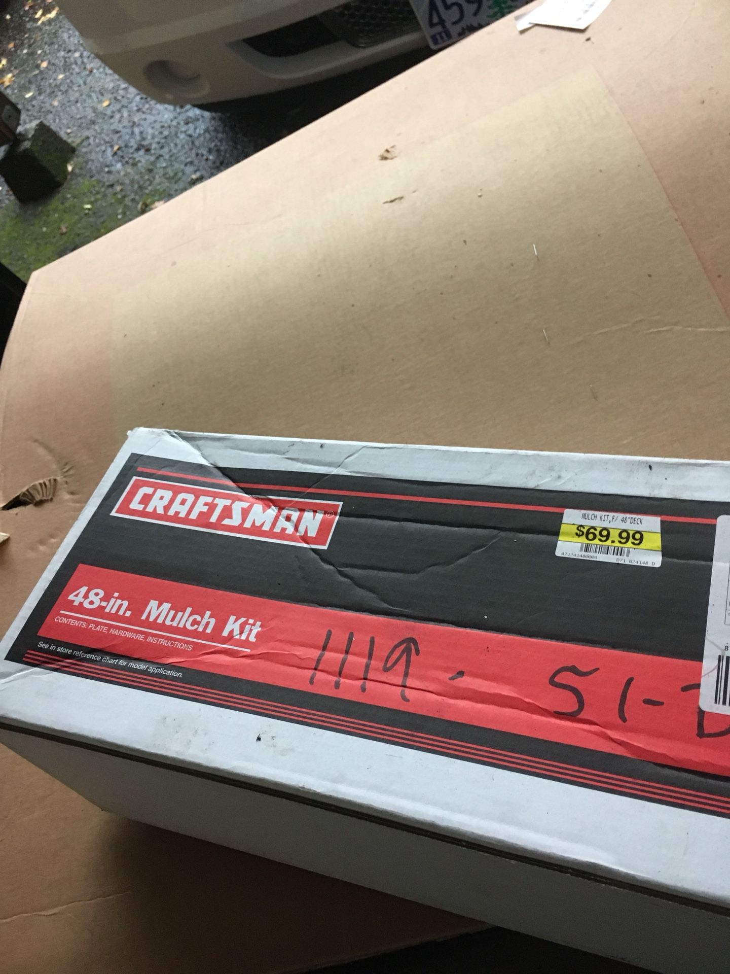48 inch craftsman riding mower “mulch kit”