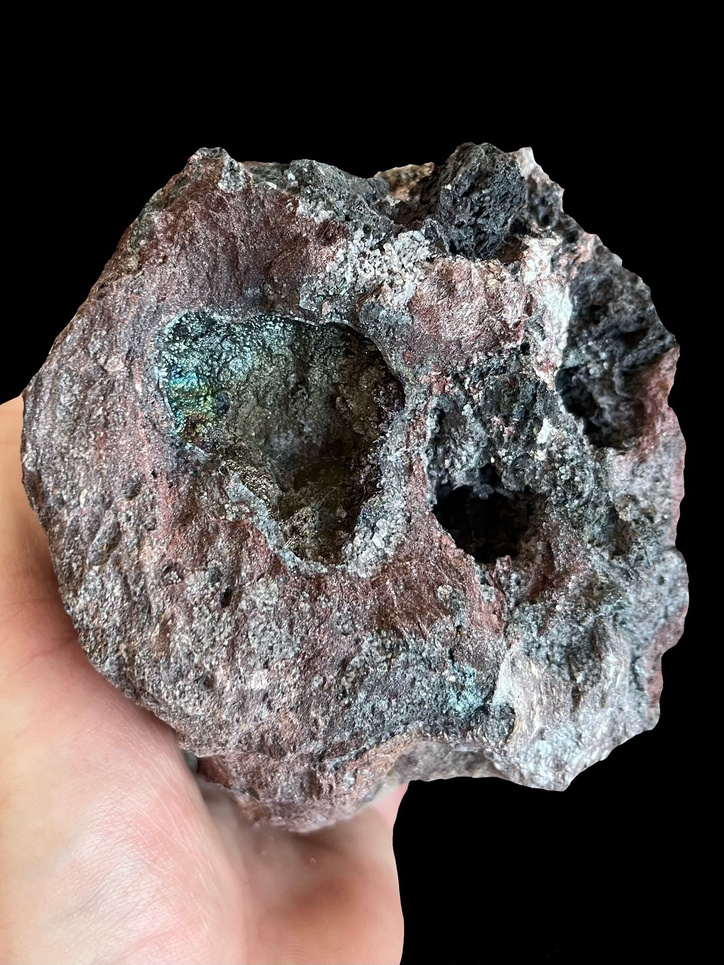 Rainbow Botryoidal Hematite. Graves Mountain. Rocks Minerals Crystals Gemstones