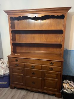 Large solid wood hutch