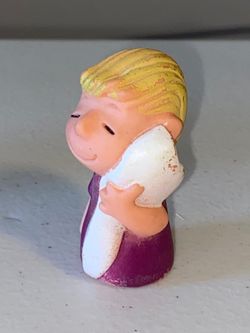 Vintage 1952 Peanuts Linus Blanket Rubber Figure Hong Kong 2”