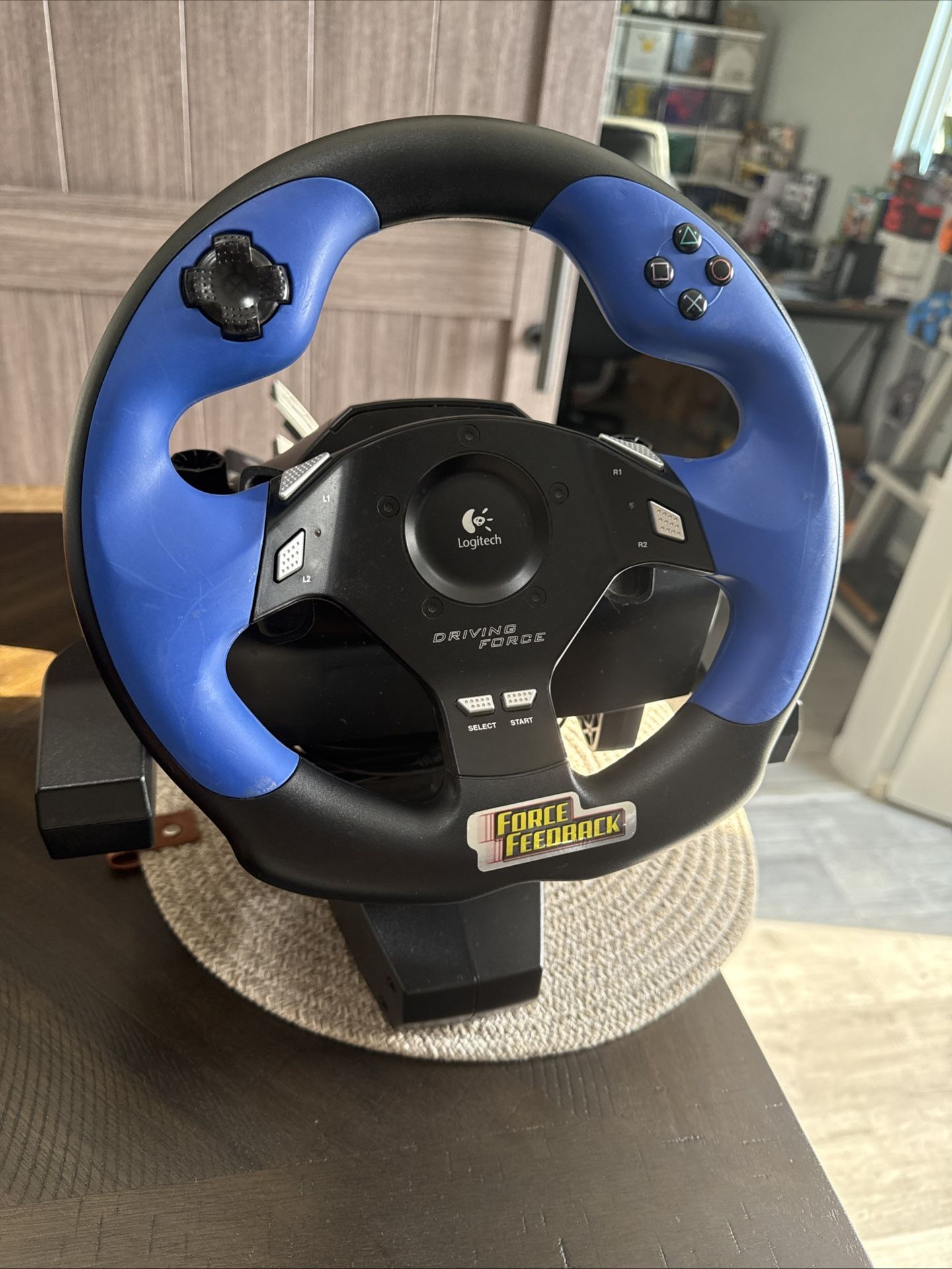 ps2 driving force logitech play station 2 with pedals