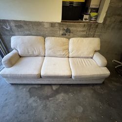 7ft cream sofa, pickup only