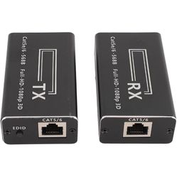 HDMI Extender, 1080P HDMI Transmitter and Receiver Up to 60M(196ft), HDMI Ethernet Sender Repeater Over Singal RJ45 Cat5e/Cat6/Cat7 Ethernet LAN Cable