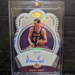 Jerry West Crown Royale Auto /49 Lakers Logoman