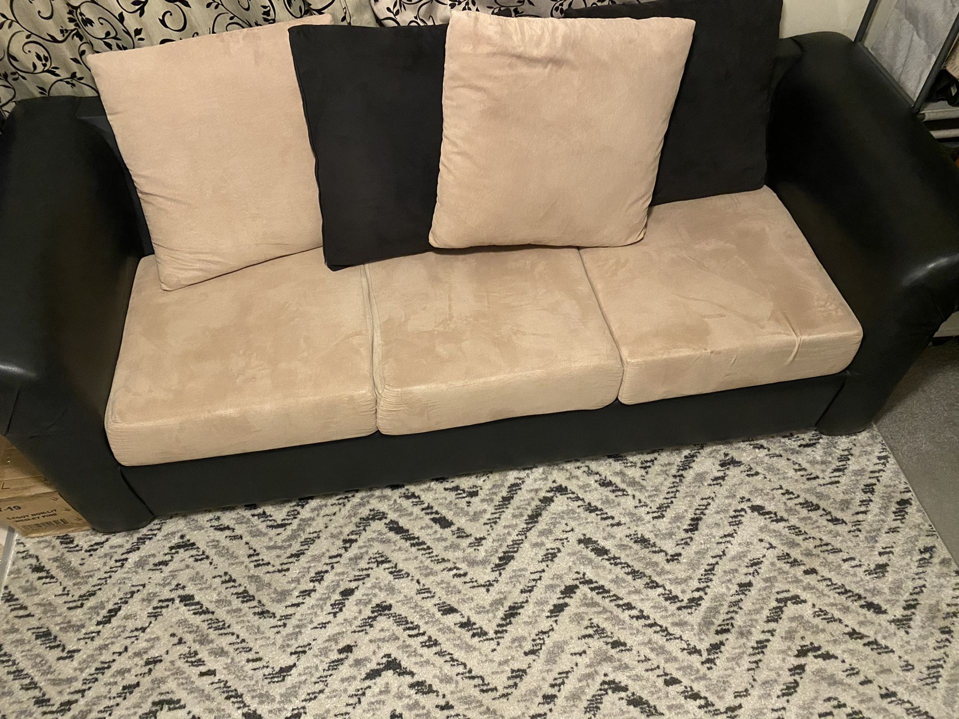 Free Two modern sofas (3 seats, and 2 seats !! Good condition!!