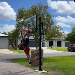 Lifetime 54 inch in ground basketball hoop adjustable basketball court