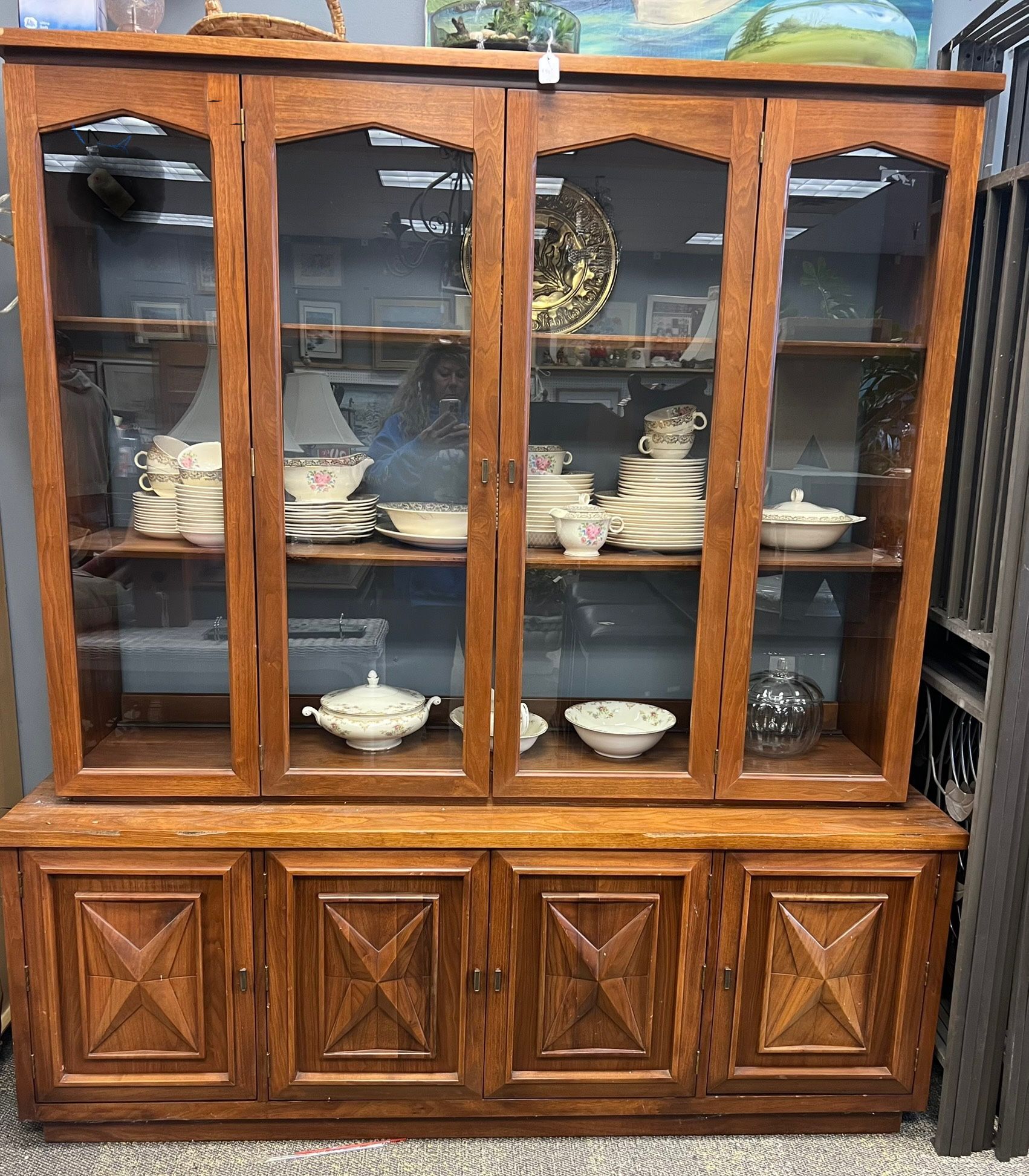 Glass door cabinet