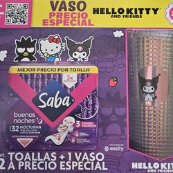 Hello Kitty Feminine Pads With Bonus Cup 