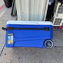 New Igloo 110-Quart Glide Cooler. With the extra large wheeled 