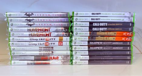 22 Xbox 360 Games (Protective Sleeved Cases)