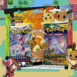 Pokemon TCG: Back to School Eraser Blister - 2 Boosters Evolving Skies, Astral