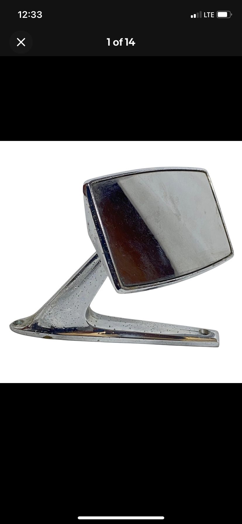 Vintage '67 '73 Ford Side View Mirror Assembly C7AB-17743-A FoMoCo OEM Part