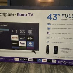 Westinghouse 43” Roku Smart HDTV 1080p *BRAND NEW* HDMI Streaming Television TV