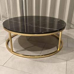 CB2 Marble Coffee Table 