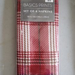 New Plaid Cloth Napkins 