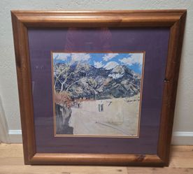 Walter Ufer Old Santa Fe Road Art Print Framed 28x28" Southwestern