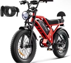 Happyrun G52 750W Electric Bike for Adults, 1500W Peak, 48V 18Ah Battery, 32MPH Max Speed, 68 Mile Range, 20"x4" Fat Tire E-Bike