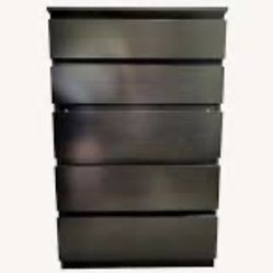 IKEA MALM 5-Drawer Dresser (Black-Brown) – Modern Storage
