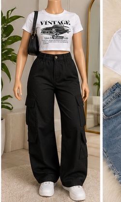Women’s White Vintage Car Graphic Crop Top – Size L