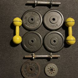  Dumbells Workou Gear 62 1/2 Pounds 