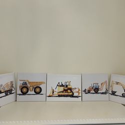 Set Of five Construction Canvas Prints All For 10.00