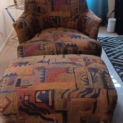 Accent Chair with Ottoman