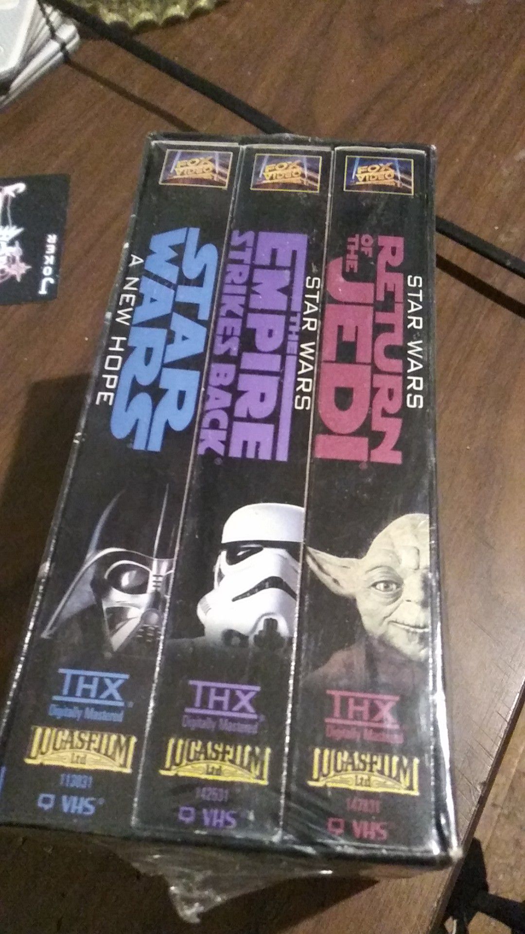 Video cassette star Wars, Empire strike back and return of the Jedi