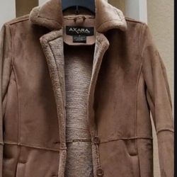 suede women's fur jacket M/S excellent condition (pick up in lacey)