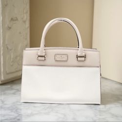 Kate Spade Grove Street Caley Elegant  Cream And Beige Satchel 