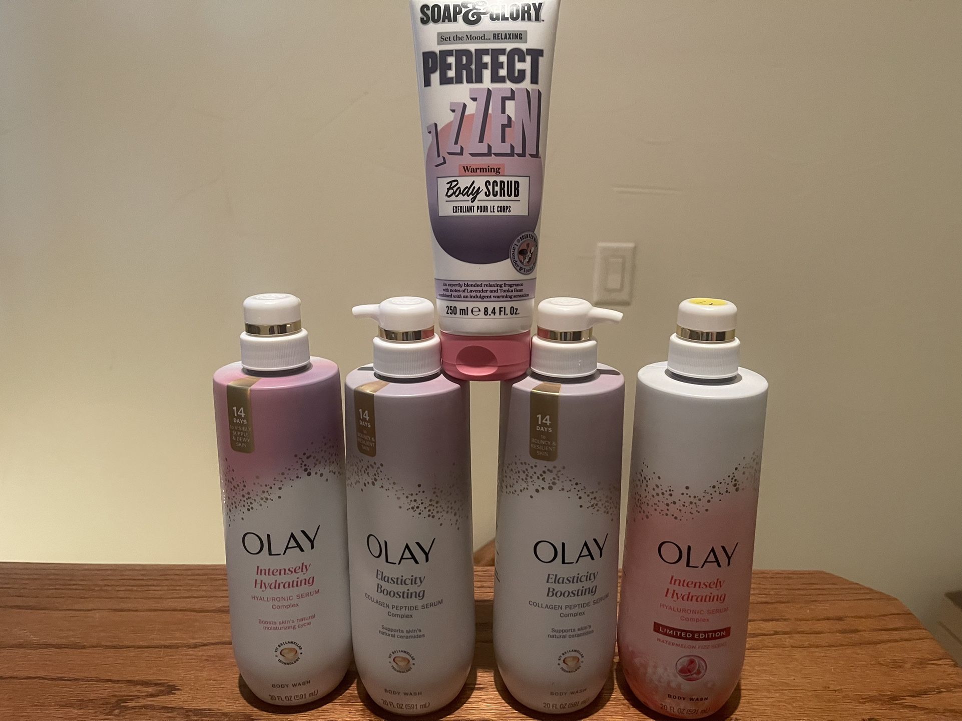 Olay Premium Body Washes, Soap & Glory Scrub Bundle Set
