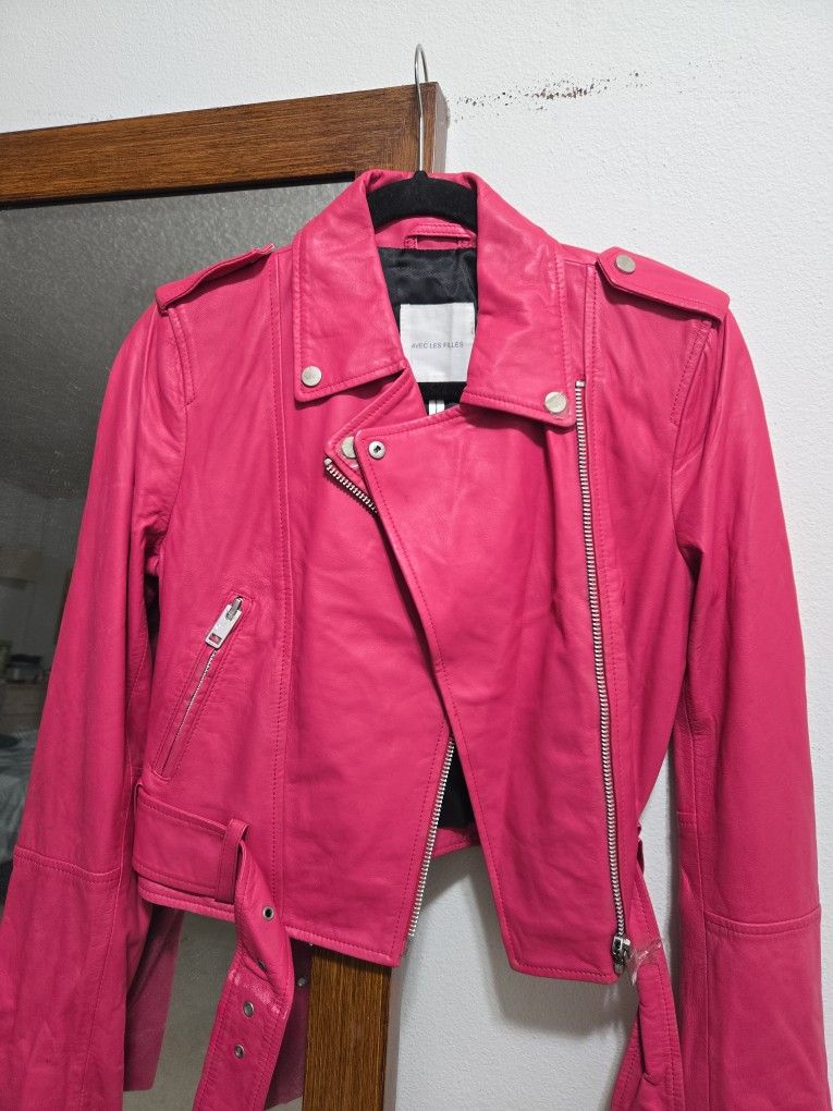 Leather Bomber Womens Jacket 