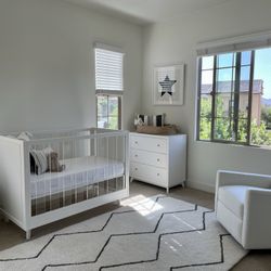 Pottery Barn White Sloan Acrylic Crib