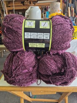 Purple Acrylic Nylon Yarn Bundle