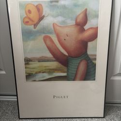 Piglet Painting By Ernest H. Shepard