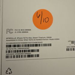 iPhone 16 Pro For Verizon 256 New New 
