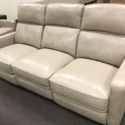 Tan Leather Recliner Sofa Loveseat 2 Set