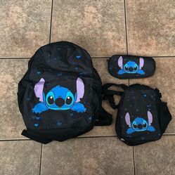  Stitch 3-piece backpack set featuring the Disney character Stitch