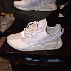 Adidas Nmd _R1V2 In Quilted Aluminum off White Size 8With Goat Tag Assurance Of Authenticity The Brand With Three Stripes