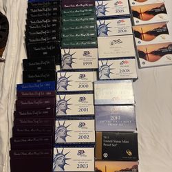 coin proof mint sets 46 total. No Duplicates and all intact . 1971 to 2019