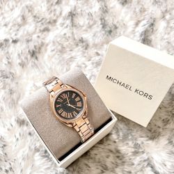 Michael Kors Kaycie Pavé Rose Gold-Tone Watch