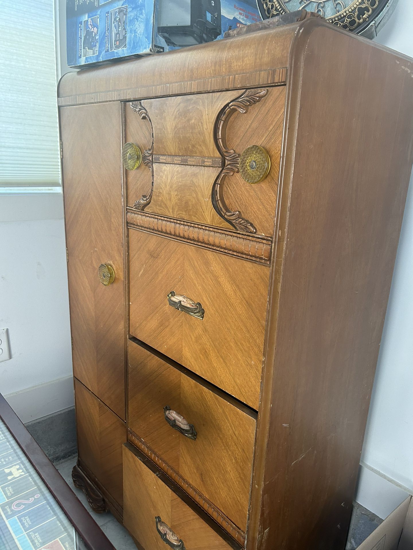 Antique Wood Dresser/ Wardrobe