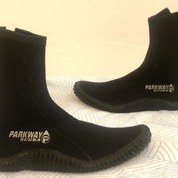 Black Parkway Scuba Boots/Booties with Zippers