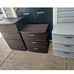 Two Brown Storage Drawer $35 For Both ,gray $15